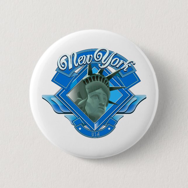 Vintages New York-Liberty-Logo Button (Vorderseite)