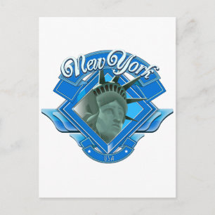 Vintages New York-Liberty-Logo Postkarte