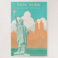 Vintages New Yorker Poster Lady Liberty