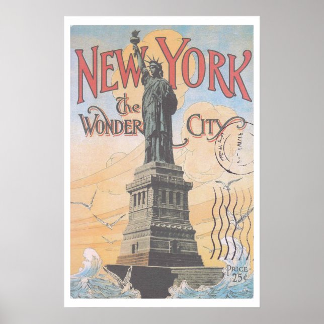 Vintages New Yorker Reiseplakat Poster (Vorne)