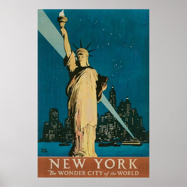 Vintages New Yorker Reiseplakat Poster (Vorne)