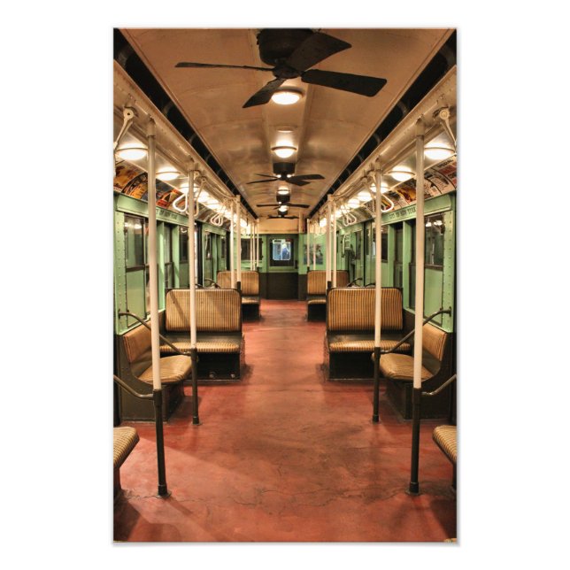 Vintages New Yorker U-Bahn-Auto Fotodruck (Vorne)