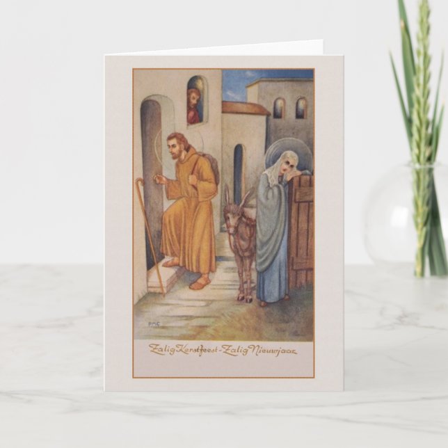 Vintages niederländisches religiöses Weihnachten - (Vorderseite)