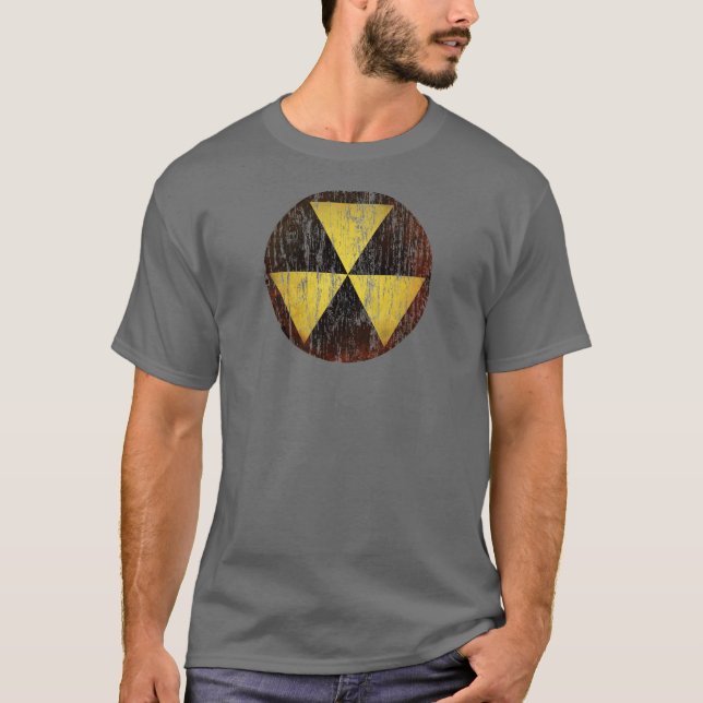 Vintages Niederschlag-Schutz-Symbol T-Shirt (Vorderseite)