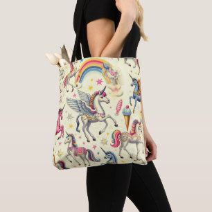 Vintages Niedliches Einhornmuster Tasche