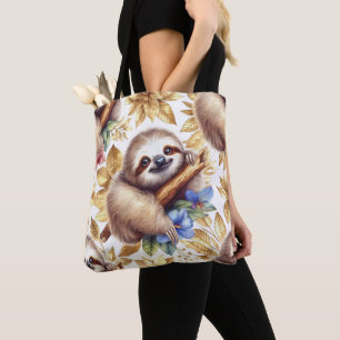 Vintages Niedliches Sloth-Muster Tasche