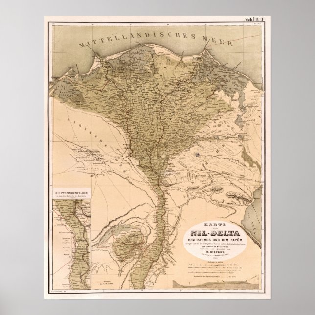 Vintages Nildelta 1859 Poster (Vorne)