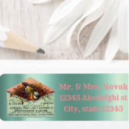 Vintages Nistvogelrücksenlabel