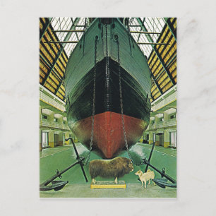 Vintages Norwegen, Oslo, Nansen's 'Fram' Postkarte