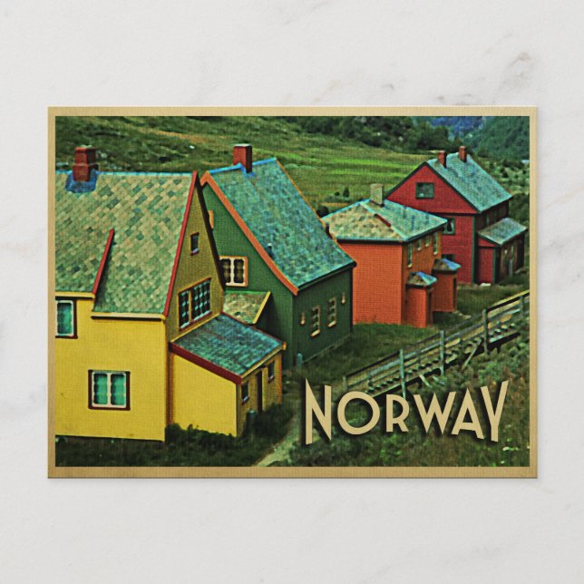 Vintages Norwegen Postkarte (Vorderseite)