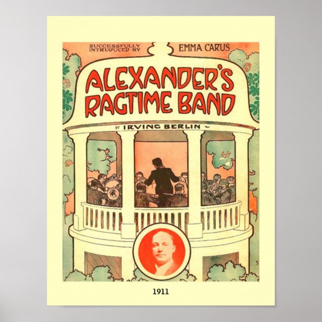 Vintages Notenband für Alexander's Ragtime-Band Poster (Vorne)