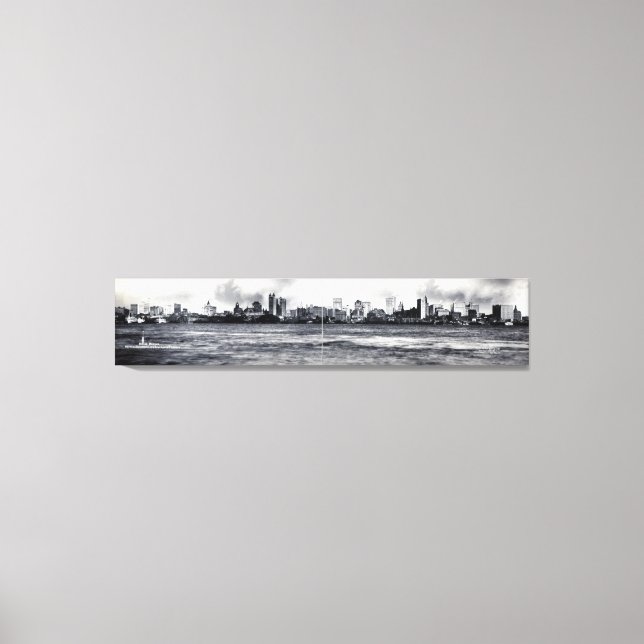 Vintages NYC Skyline Panoramabild (1902) Leinwanddruck (Vorderseite)
