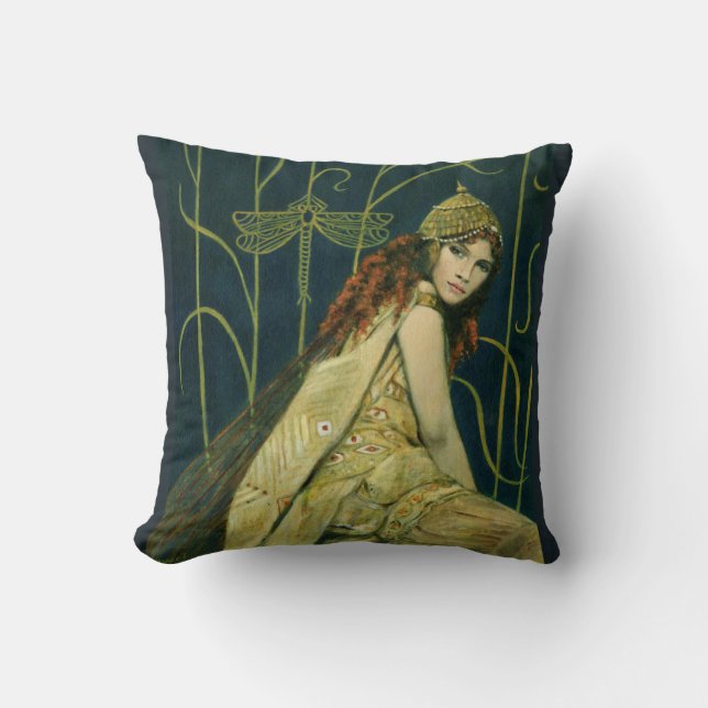 Vintages Nymph-Kissen Kissen (Vorderseite)