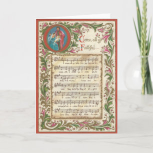 Vintages O kommen alles zuverlässige YE… Feiertagskarte