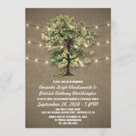 Vintages Oak Tree Probe Abendessen Einladung