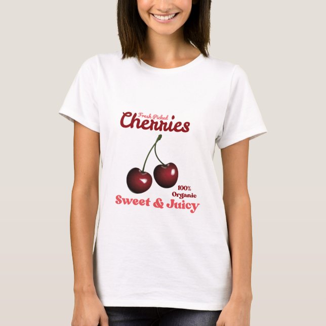 Vintages Obst Kunst T-Shirt (Vorderseite)