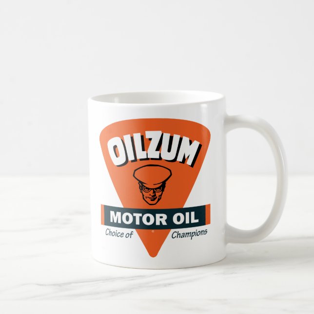 Vintages Oilzum Bewegungsölzeichen Kaffeetasse (Rechts)