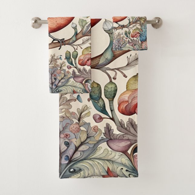 Vintages oiseaux Design de tissu scandinave (En situation)