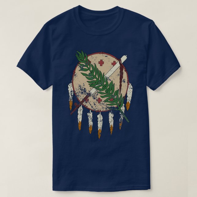 Vintages Oklahoma-Flag-Thema T-Shirt (Design vorne)