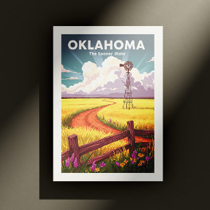 Vintages Oklahoma Postkarte