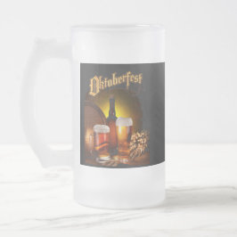 Vintages Oktoberfest-Bier trinken Mattglas Bierglas