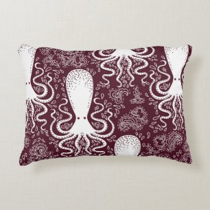 Vintages Oktopus-Muster. Dekokissen