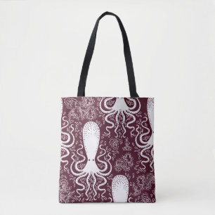 Vintages Oktopus-Muster. Tasche