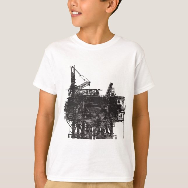 Vintages Ölbohrinsel T-Shirt (Vorderseite)