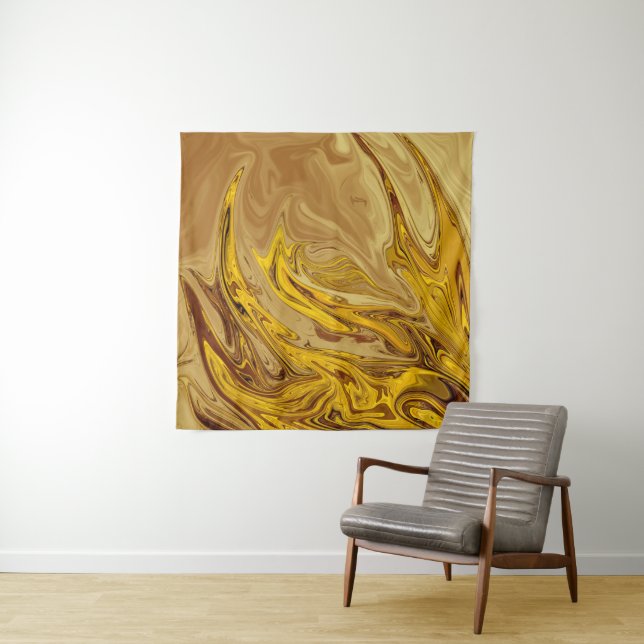 Vintages Ölgemälde | Beste moderne abstrakte Kunst Wandteppich (Beispiel)