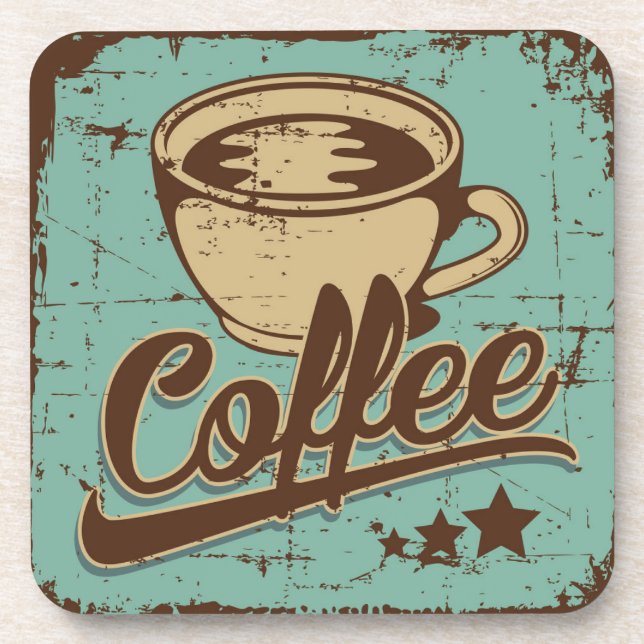 Vintages Olive Green Getränkeuntersetzer (Vorderseite)