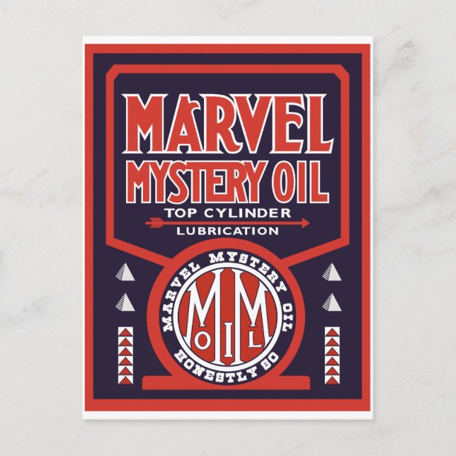 Vintages Ölzeichen Postkarte (Vorderseite)