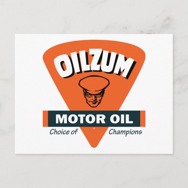 Vintages Ölzeichen Postkarte (Vorderseite)