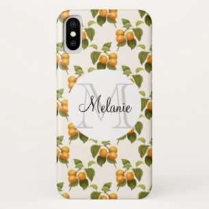 Vintages Orange Apricot Wasserfarbmuster Monogramm Case-Mate iPhone Hülle