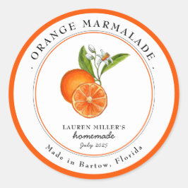 Vintages Orange-Marmalade-Konservenetikett Runder Aufkleber