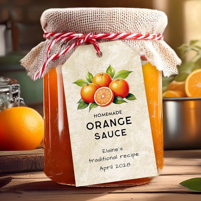 Vintages Orangensaucenlabel Geschenkanhänger (Von Creator hochgeladen)