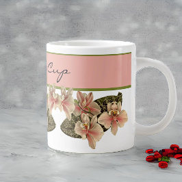 Vintages Orchid-Monogramm Jumbo-Tasse