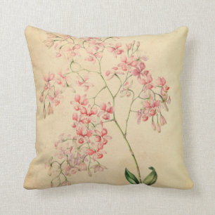 Vintages Orchidee Kissen