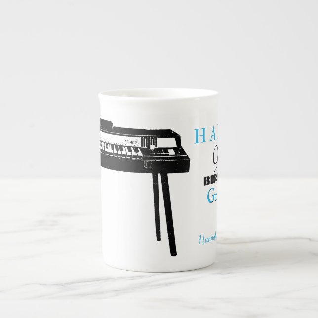 Vintages Organ personalisiert 90. Geburtstag Tasse (Vorderseite)