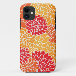 Vintages orientalisches Blumendesign in Rot und Or Case-Mate iPhone Hülle