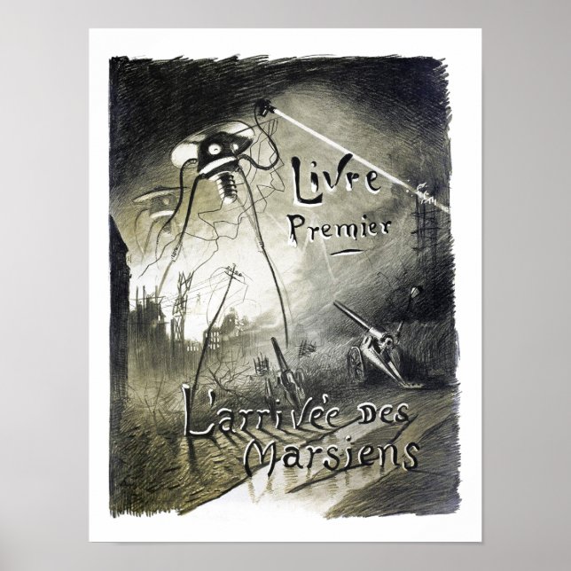 Vintages Original-Alien-Invasion 28"×20" Poster (Vorne)