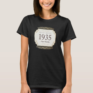 Vintages Originalalter 1935 perfekt Geboren 88. T-Shirt