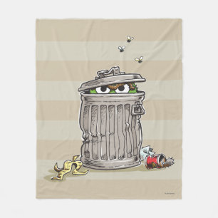 Vintages Oscar in Mülleimer Fleecedecke