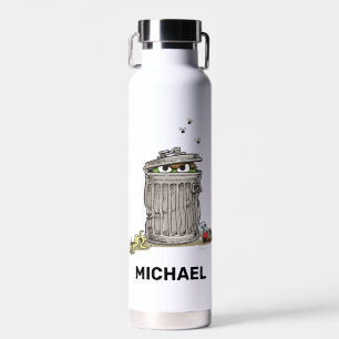 Vintages Oscar in Mülleimer   Name hinzufügen Trinkflasche