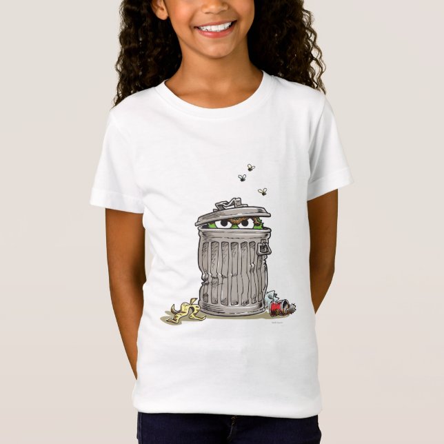 Vintages Oscar in Mülleimer T-Shirt (Vorderseite)