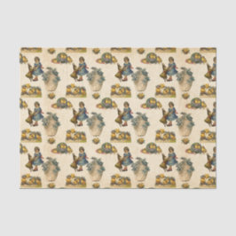 Vintages Ostermädchen Party Seidenpapier