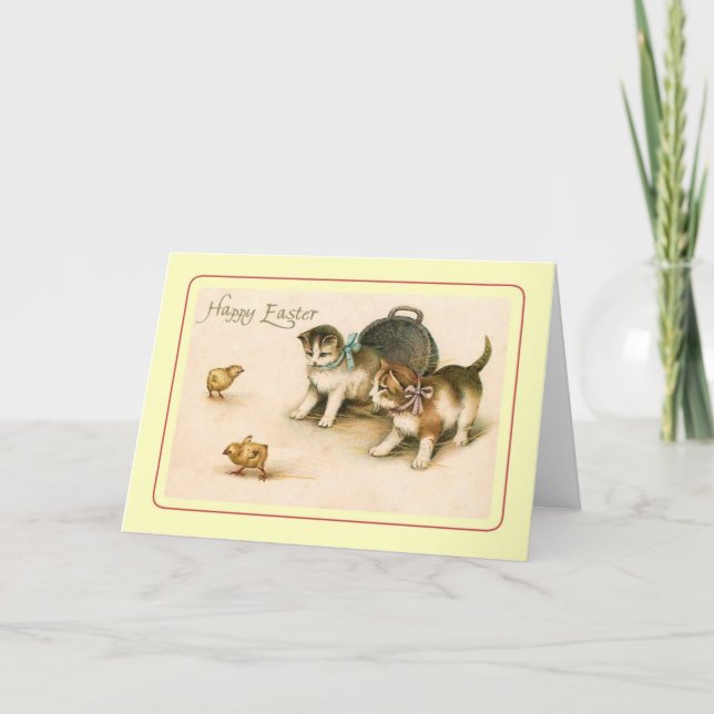 Vintages Ostern Feiertagskarte (Vorderseite)
