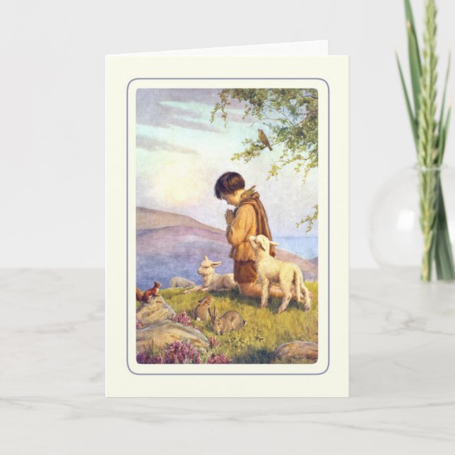 Vintages Ostern Feiertagskarte (Vorderseite)