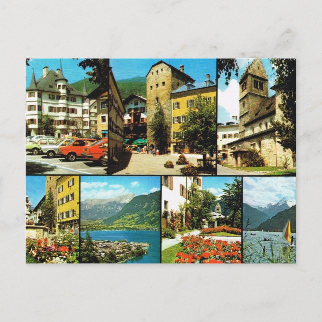 Vintages Österreich, Berstadt, Zell am Zee, Salzbu Postkarte (Vorderseite)