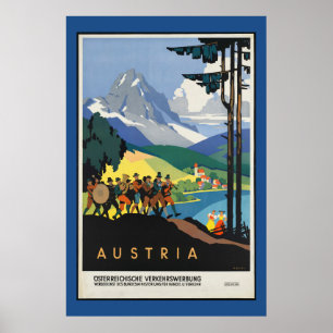 Vintages Österreichisches Reiseplakat Poster