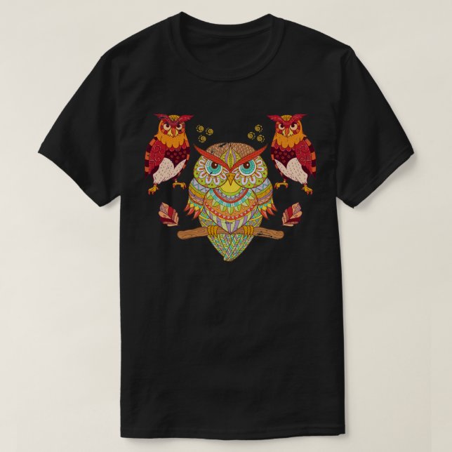 Vintages Owl2 T-Shirt (Design vorne)